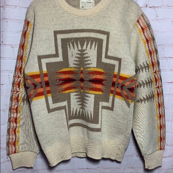 Mens Pendleton Western Style Wool Sweater - Picture 4 of 5
